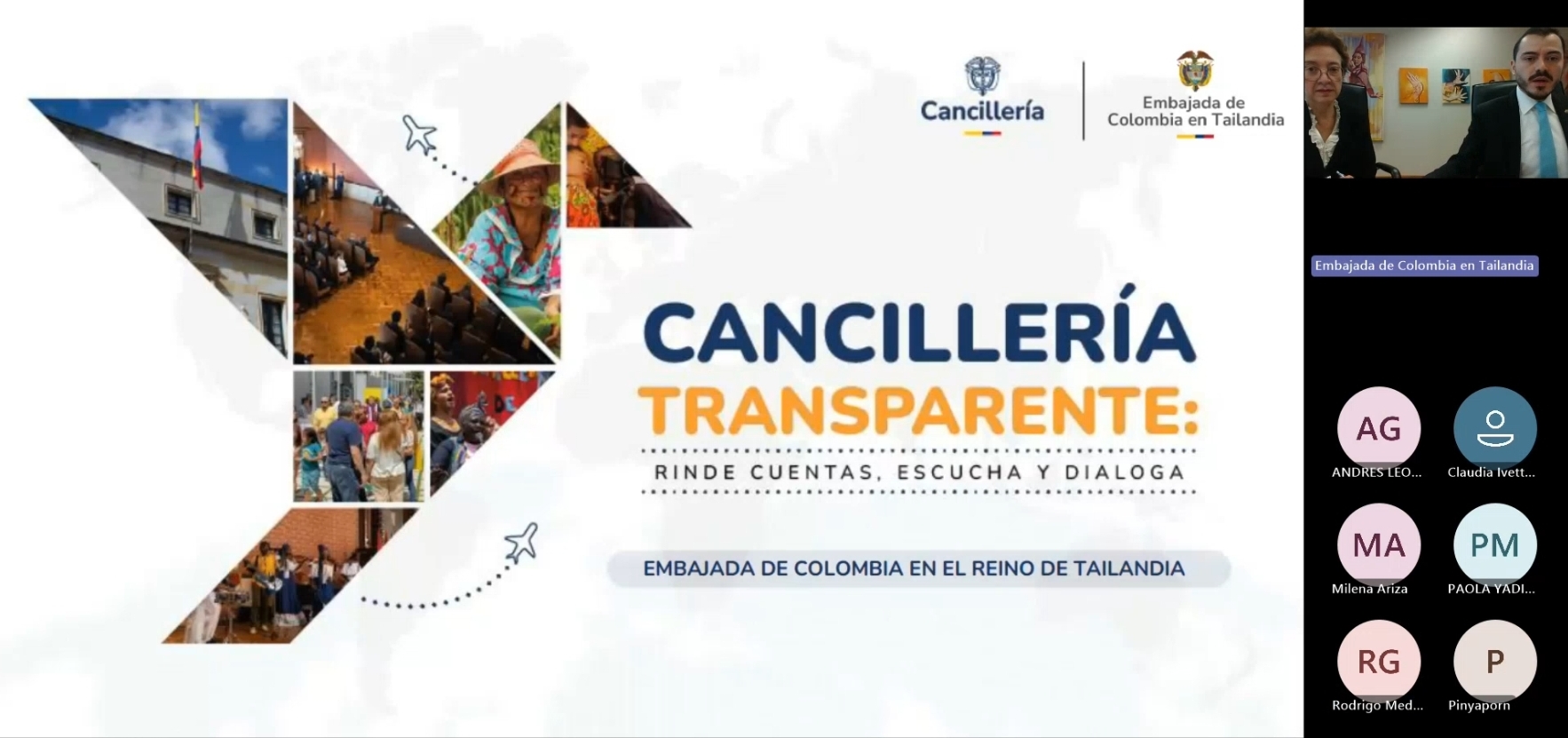  Embajada de Colombia en Tailandia y su sección consular abrieron espacio de diálogo y rendición de cuentas con la comunidad colombiana