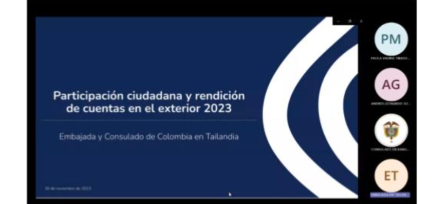 Embajada de Colombia en Tailandia rinde cuentas a la ciudadanía