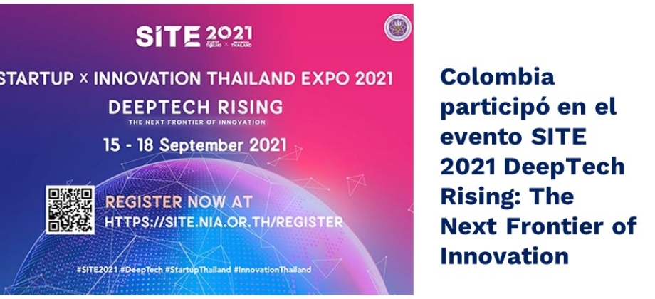 Colombia participó en el evento SITE 2021 DeepTech Rising: The Next Frontier