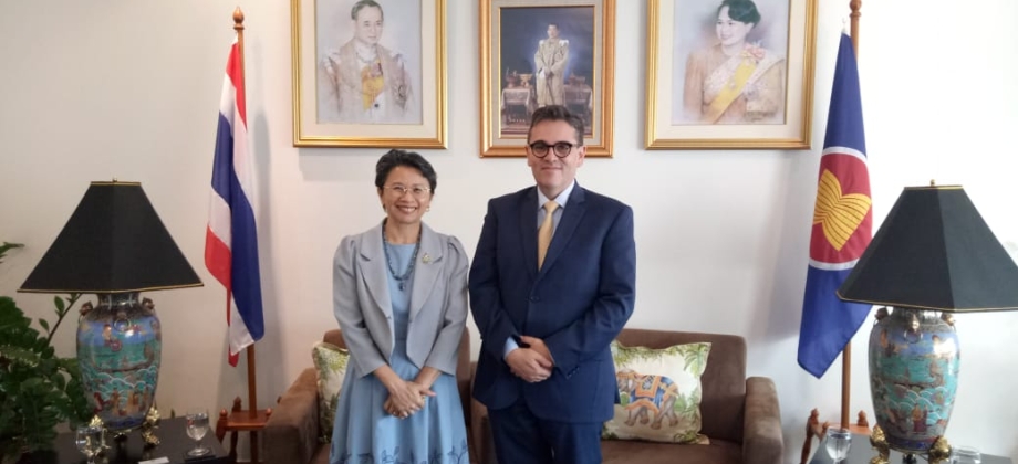 El Embajador Juan Camilo Valencia dialogó con la Representante Permanente de Tailandia 
