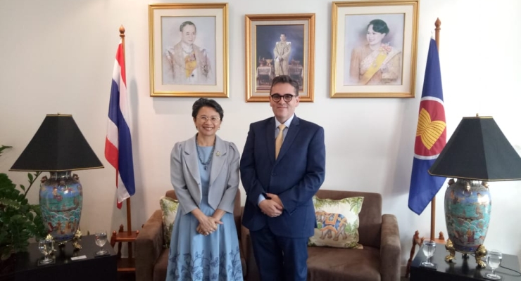 El Embajador Juan Camilo Valencia dialogó con la Representante Permanente de Tailandia 